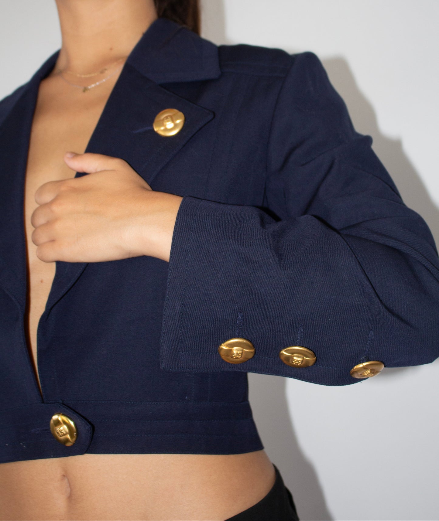 VESTE COURTE BLEU