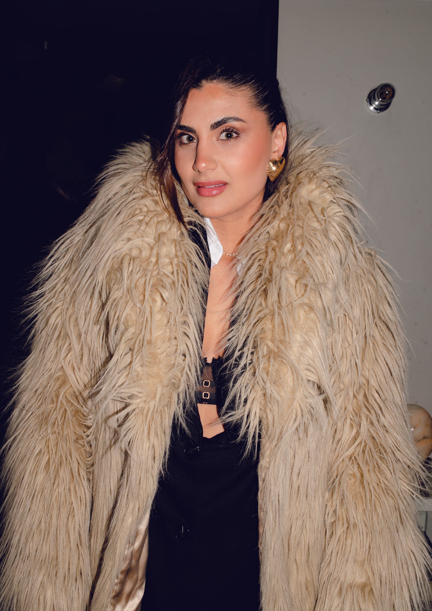 moschino yeti fausse fourrure