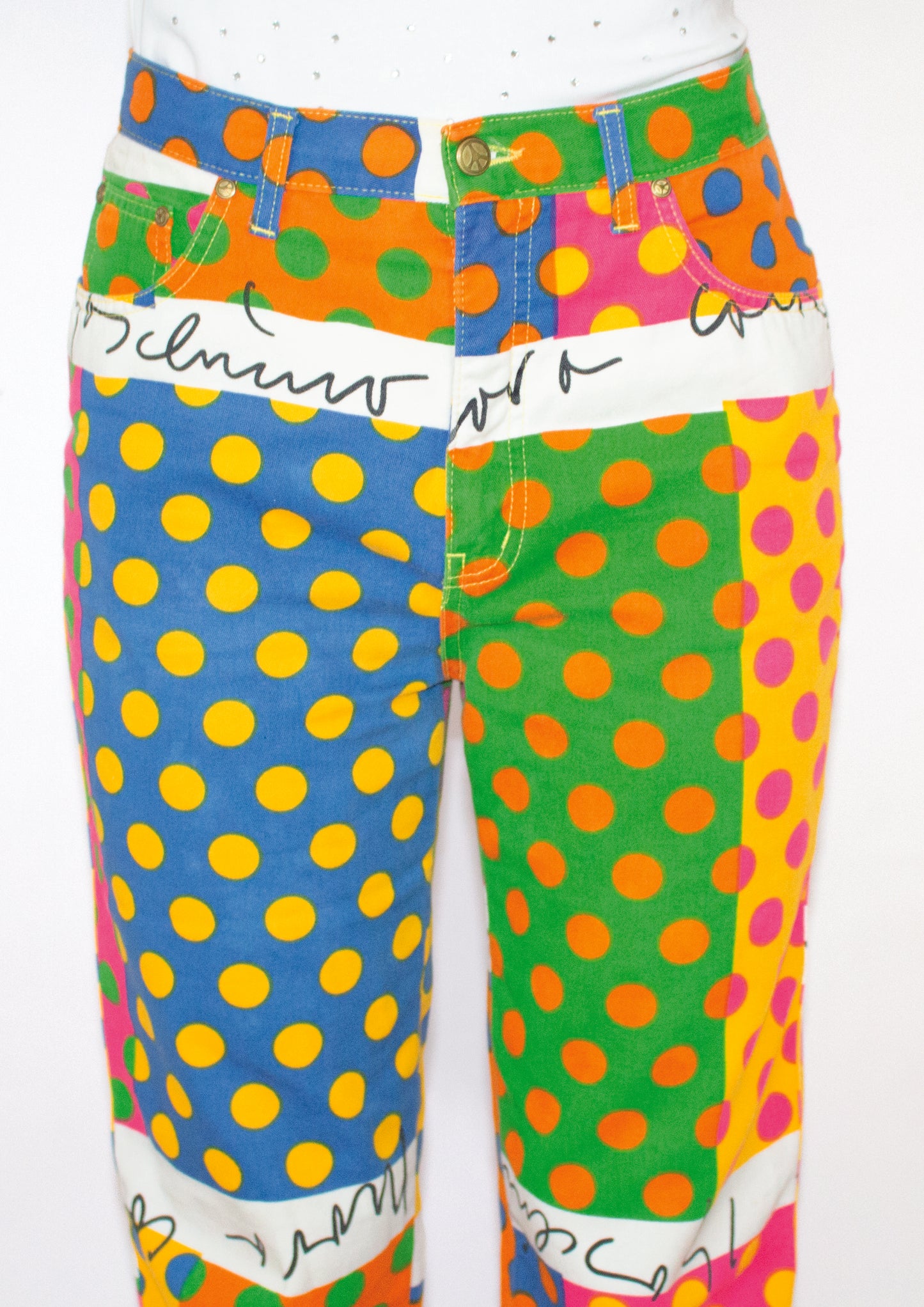 Pantalon Moschino à Pois Multicolores