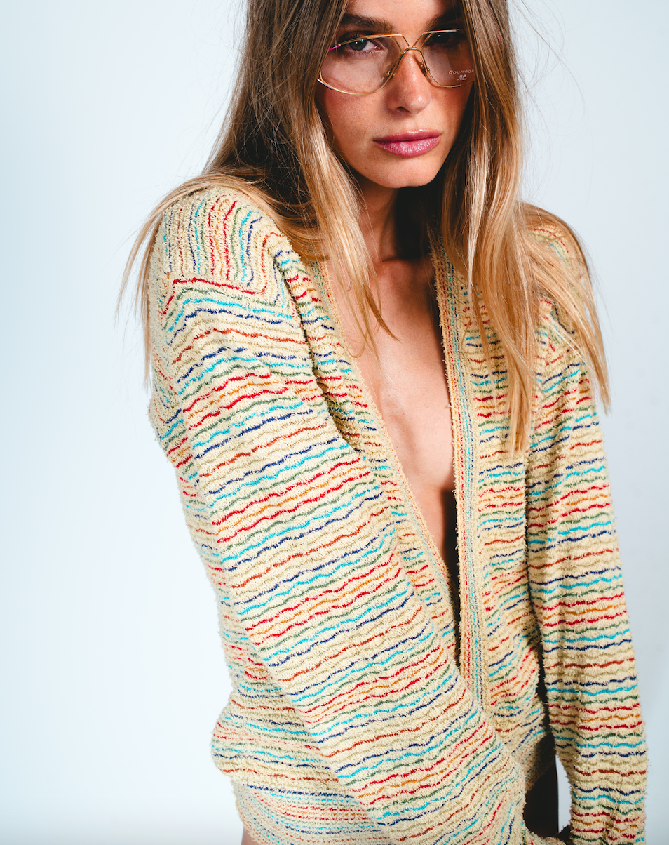 cardigan col v missoni vintage